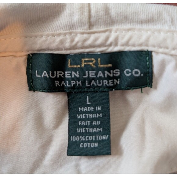 Lauren Ralph Lauren Hoodie Henley Top Size L Striped Southwestern Colorful - Picture 8 of 12